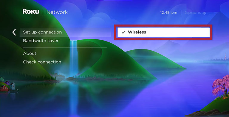 Navigate To Set Up Connection And Wireless