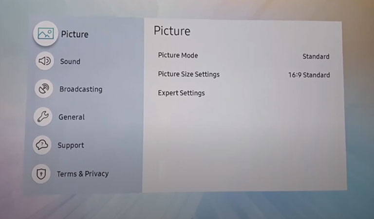 Reset The Picture Settings