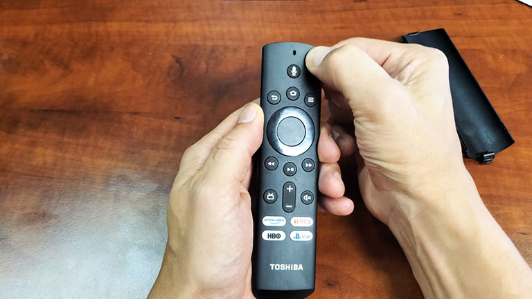 Press The Power Button On Your Toshiba Fire Tv Remote