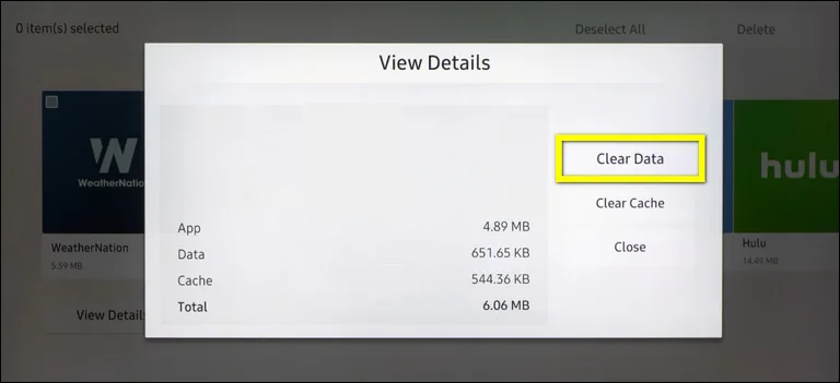 Go to the Hulu App and Clear Its Cache Go to the Hulu App and Clear Its Cache