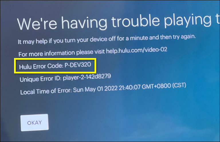 Hulu Error Code