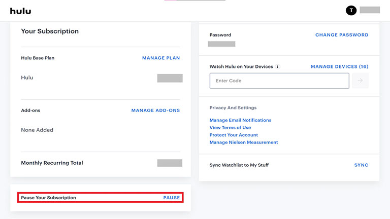 Pause Your Hulu Subscription