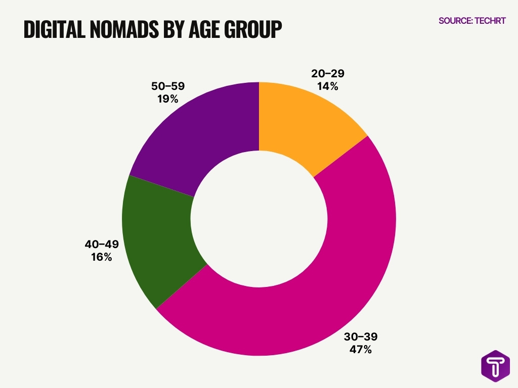 Digital Nomads By Age Group