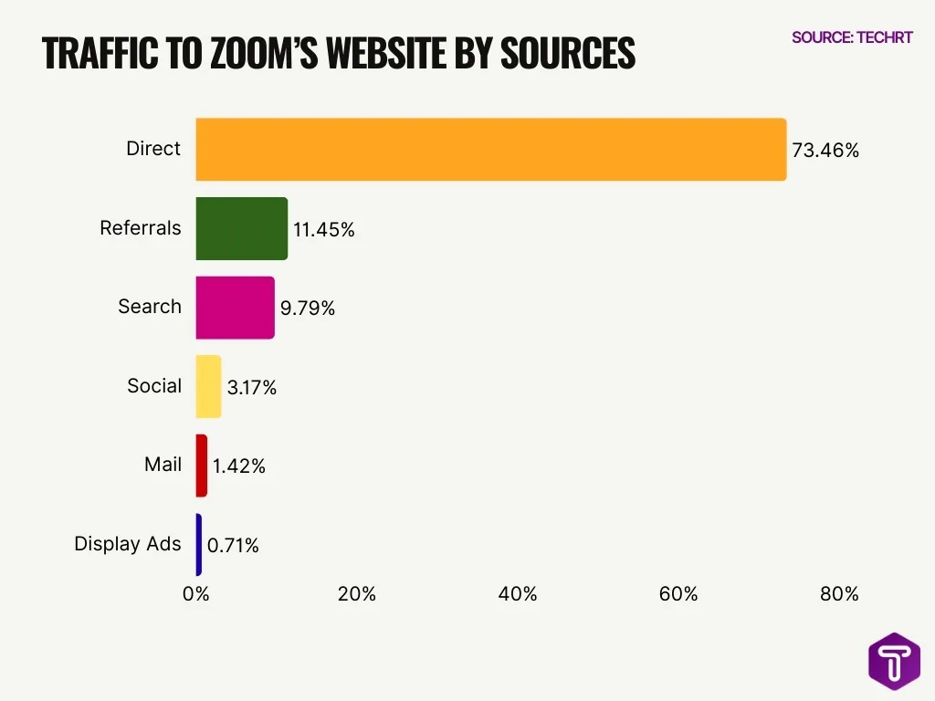 Traffic To Zoom S Website By Sources Traffic To Zoom S Website By Sources