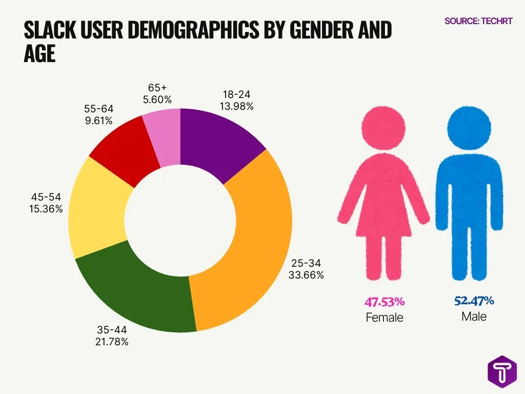 Slack User Demographics By Gender And Age Slack User Demographics By Gender And Age